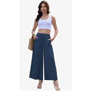 New BEYINCUTE Women's High Waist Casual Wide Leg Palazzo Pants Pockets